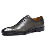 Eleganza - Men's Laser-Carved Leather Oxford Dress Shoes - Ashour Shoes