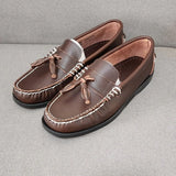 Vero - Men's Genuine Leather Tassel Loafers Moccasins - Ashour Shoes