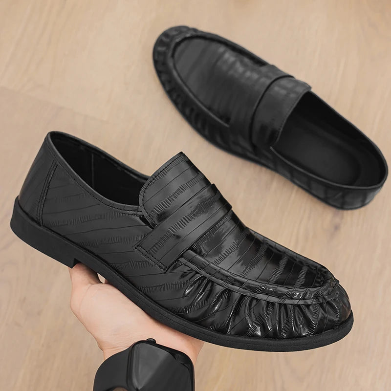Stilista - Men's Textured Slip-On Loafers for Business & Casual Wear - Ashour Shoes