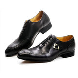 La Fibbia - Men's Luxury single buckle leather oxford dress shoes - Ashour Shoes