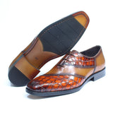 il gestore 3 - Two tone unique black and blue oxford shoes for men - Ashour Shoes