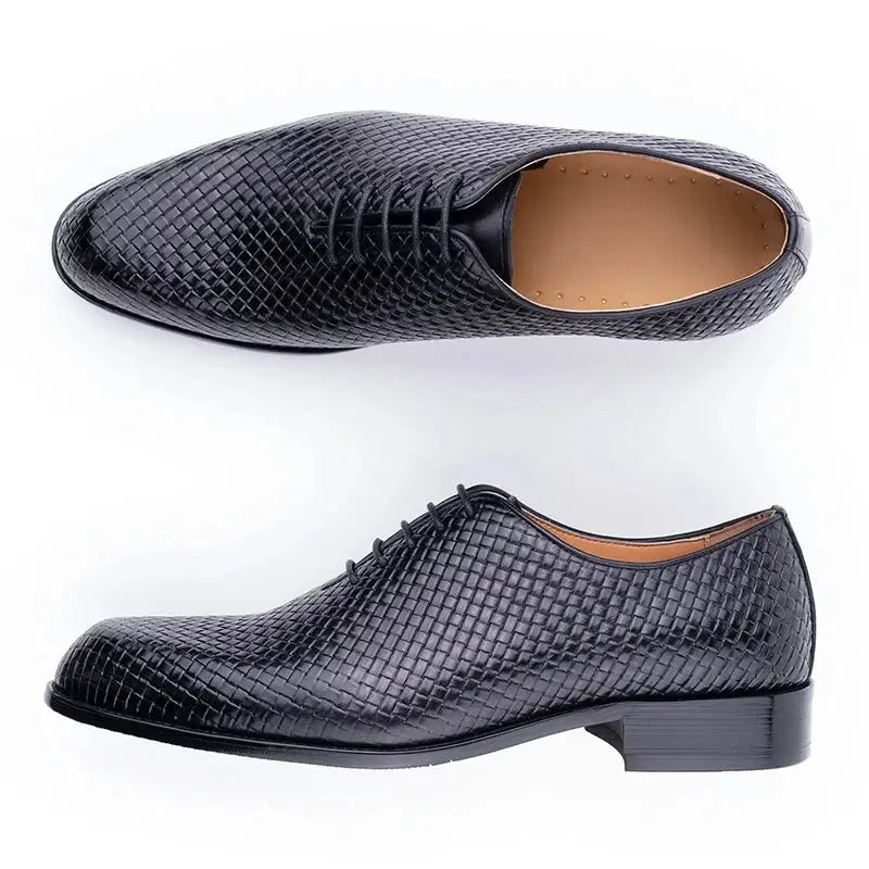 The Puntino - Animal print leather oxford shoes for men - Ashour Shoes