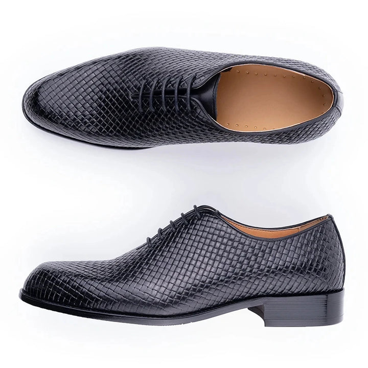 The Puntino - Animal print leather oxford shoes for men - Ashour Shoes