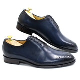 Maestro - Men's Premium Leather Brogue Cap Toe Oxford Dress Shoes - Ashour Shoes