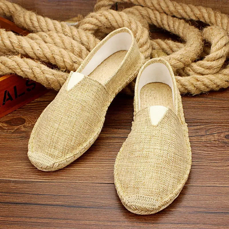 Estivo - Unisex Casual Slip-On Hemp Canvas Espadrille Flats - Ashour Shoes