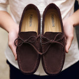 Sereno - Men's Casual Navy Suede Driving Loafers - Ashour Shoes