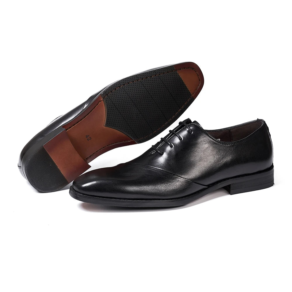 Finalità - Luxury Leather Oxford Dress shoes for men (Unique Cap front)