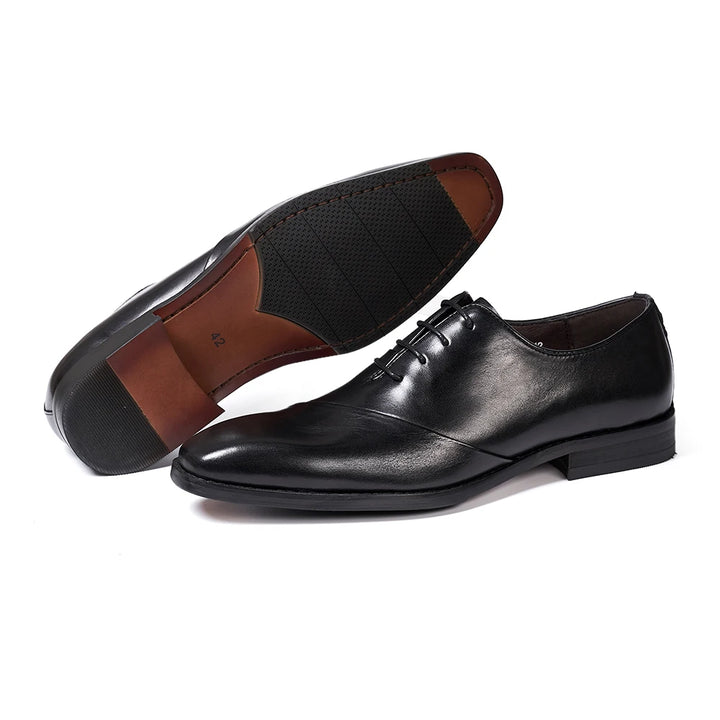 Finalità - Luxury Leather Oxford Dress shoes for men (Unique Cap front) - Ashour Shoes