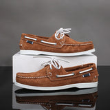 Marino - Men's Classic Suede Deck Loafers - Ashour Shoes