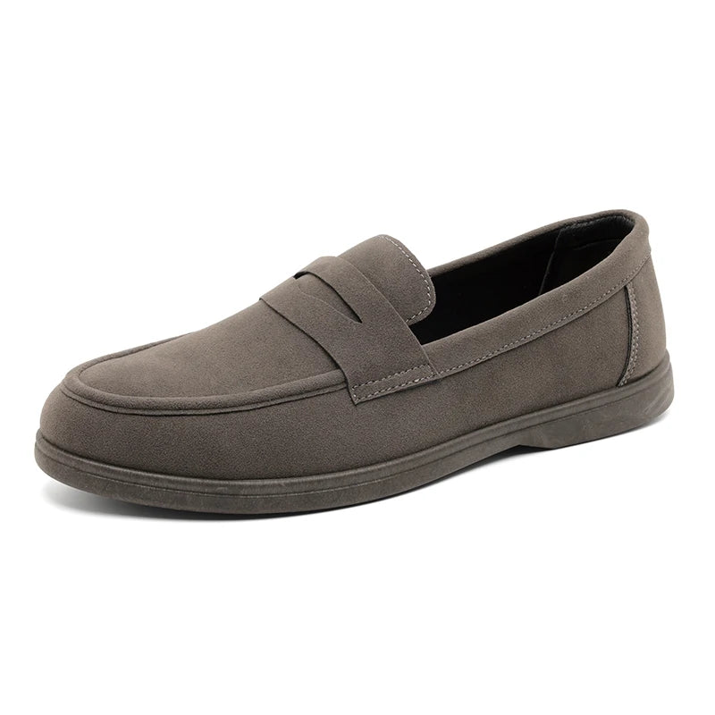 Comodo - Men's Casual Suede-Texture Slip-On Loafers - Ashour Shoes