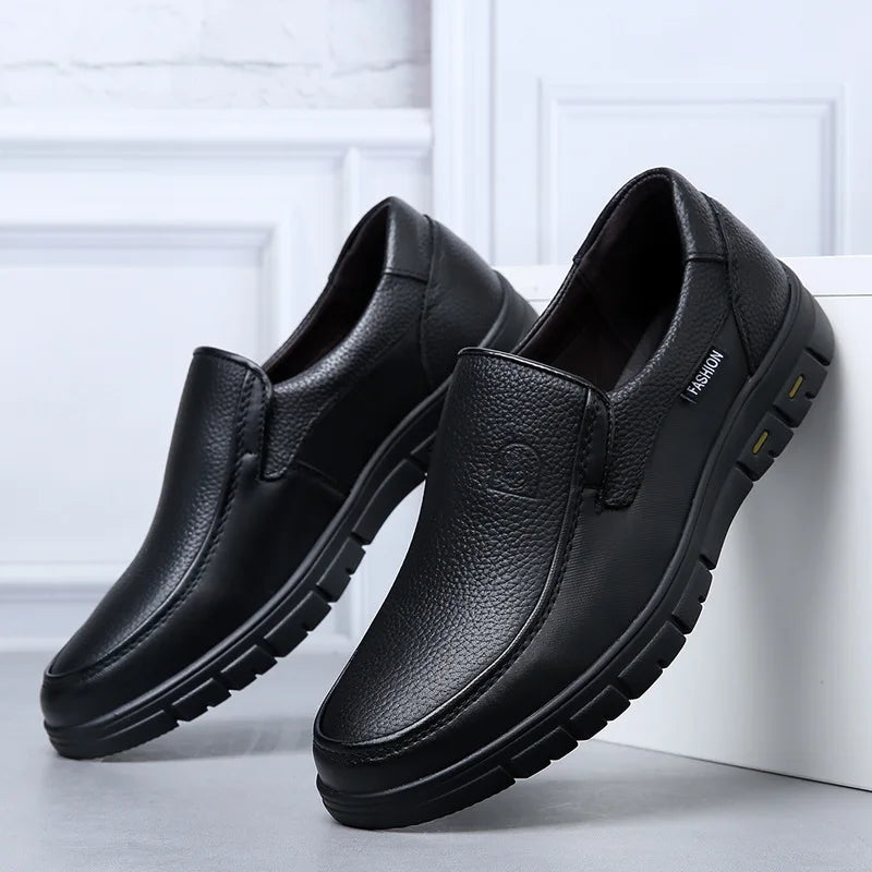 Comodo - Men's Genuine Leather Slip-On Loafers - Ashour Shoes