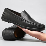 Comodo - Men's Classic Genuine Leather Driving Loafers - Ashour Shoes