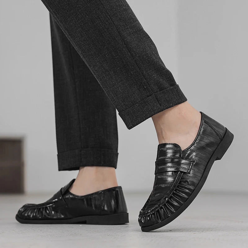 Stilista - Men's Textured Slip-On Loafers for Business & Casual Wear - Ashour Shoes