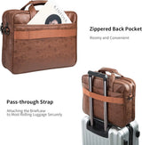 V2 - Men's Vegan Leather Business Briefcase Versatile Shoulder Bag with Multi-Pocket - Ashour Shoes