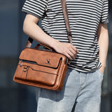 Weix - Men's Casual Flap Messenger Bag Crossbody Leather Shoulder Bag - Ashour Shoes