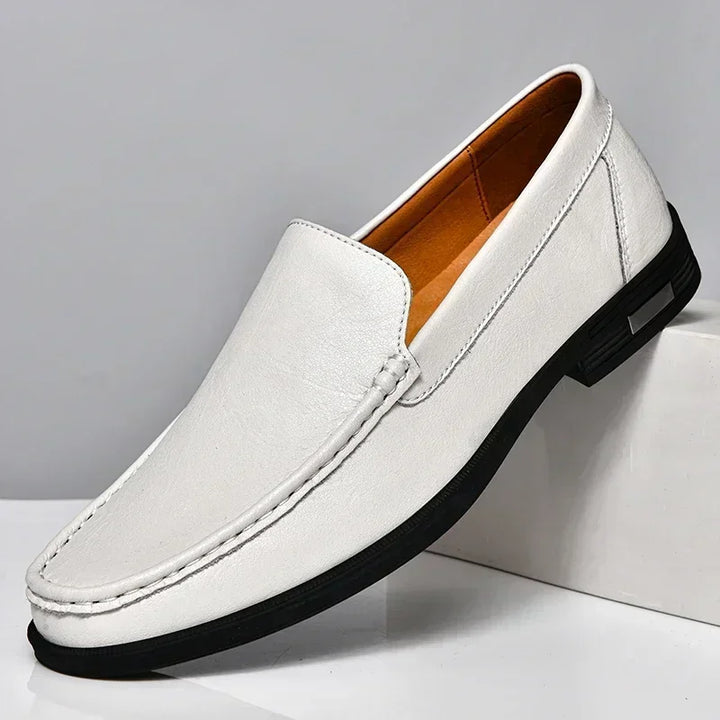Sereno2 - Men's Blue PU Leather Slip-On Driving Moccasin Loafers
