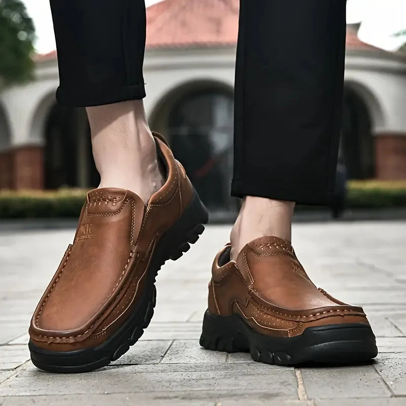 Robusto - Men's Casual Leather Outdoor Walking Loafers - Ashour Shoes