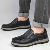 Sportivo - Men's Casual Blue Genuine Leather Moc Toe Loafers - Ashour Shoes