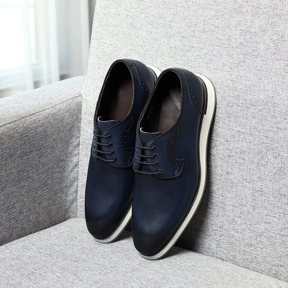 Grylo 2 - Derby dress leather sneakers shoes for men - Ashour Shoes