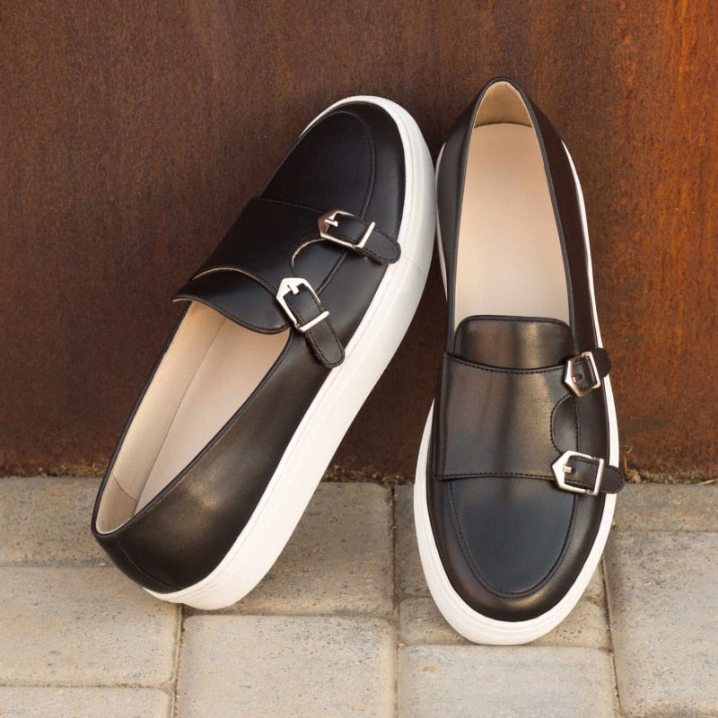 Vulcanize - Double Monk Loafers For Men - Ashour Shoes