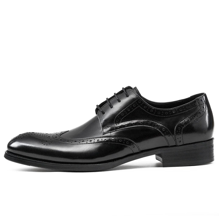 Ryno - Brogue Derby leather dress shoes for men - Ashour Shoes