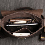 Lavino - Genuine Leather Crossbody Bag for Men – Compact Sling Satchel for Phone and 7.9-Inch Tablet - Ashour Shoes