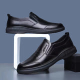 Libero - Hands free Lightweight slip-On Men's Leather Shoes - Ashour Shoes