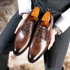 Eco - Men's vegan leather oxford dress shoes - Ashour Shoes