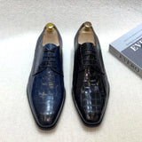 Stilista - Men's Luxury Crocodile Embossed Leather Derby Dress Shoes - Ashour Shoes