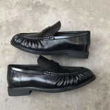 Lassa - French Retro Handmade Calf Leather Flats for Women – Slip-On Casual Shoes - Ashour Shoes