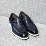 Grylo - Leather penny loafers sneakers sole for men - Ashour Shoes