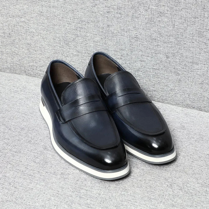 Grylo - Leather penny loafers sneakers sole for men