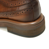 Maestro - Men's Distressed Leather Brogue Derby Shoes with Chunky Sole - Ashour Shoes