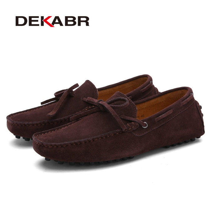 DEKABR2 - Suede Leather Boat Shoes/Loafers For Men - Summer Moccasins - Ashour Shoes