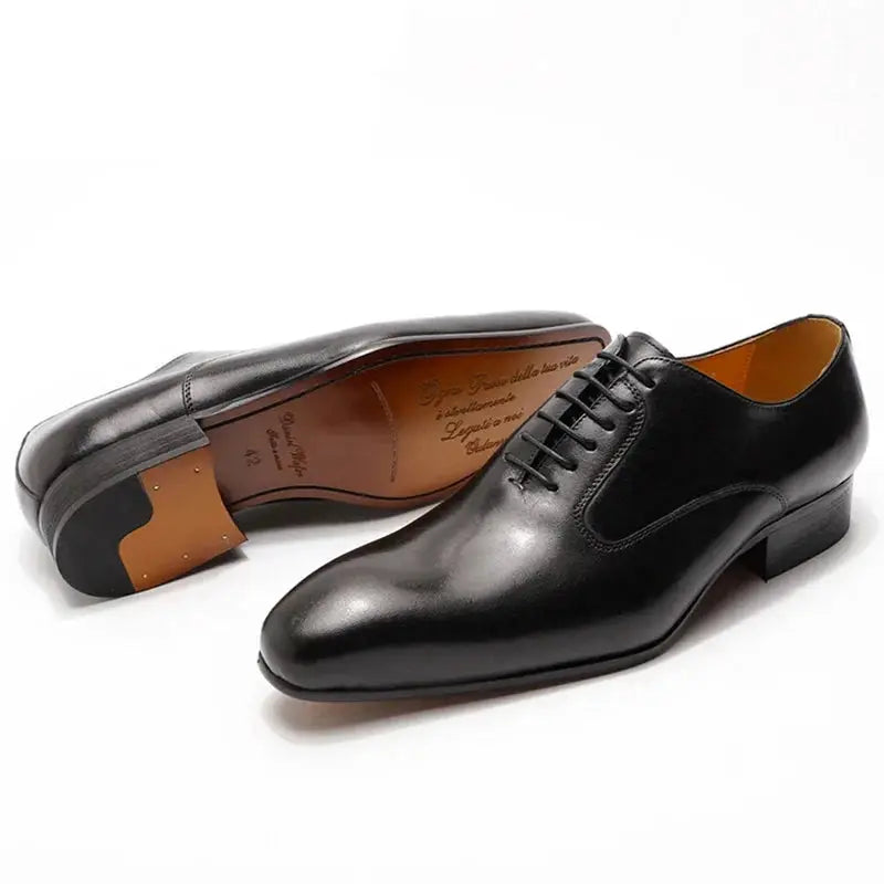 Frenar - Luxury leather oxford dress shoes for men (brown or black) - Ashour Shoes