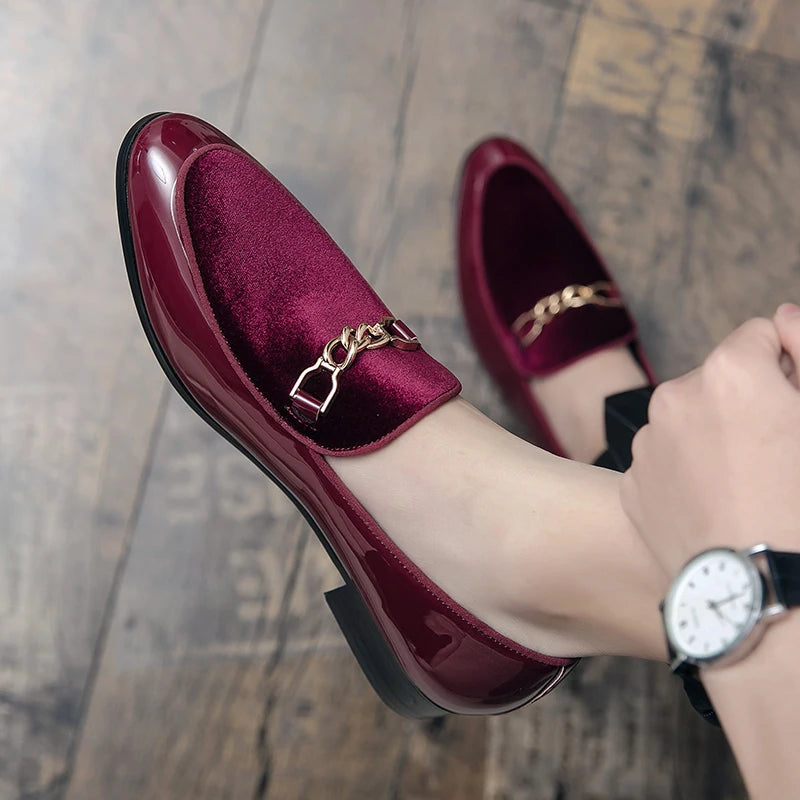il lusso C - Italian style patent leather loafers for men - Ashour Shoes