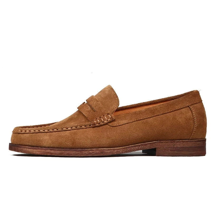Camoscio - Men's Classic Suede Penny Loafers - Ashour Shoes