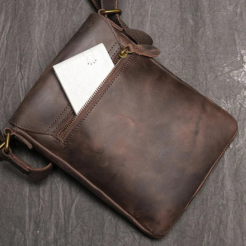 lumia - Leather Cross-body Bag for Men – Stylish Shoulder Satchel with Multiple Compartments - Ashour Shoes