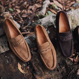 Camoscio - Men's Classic Suede Penny Loafers - Ashour Shoes