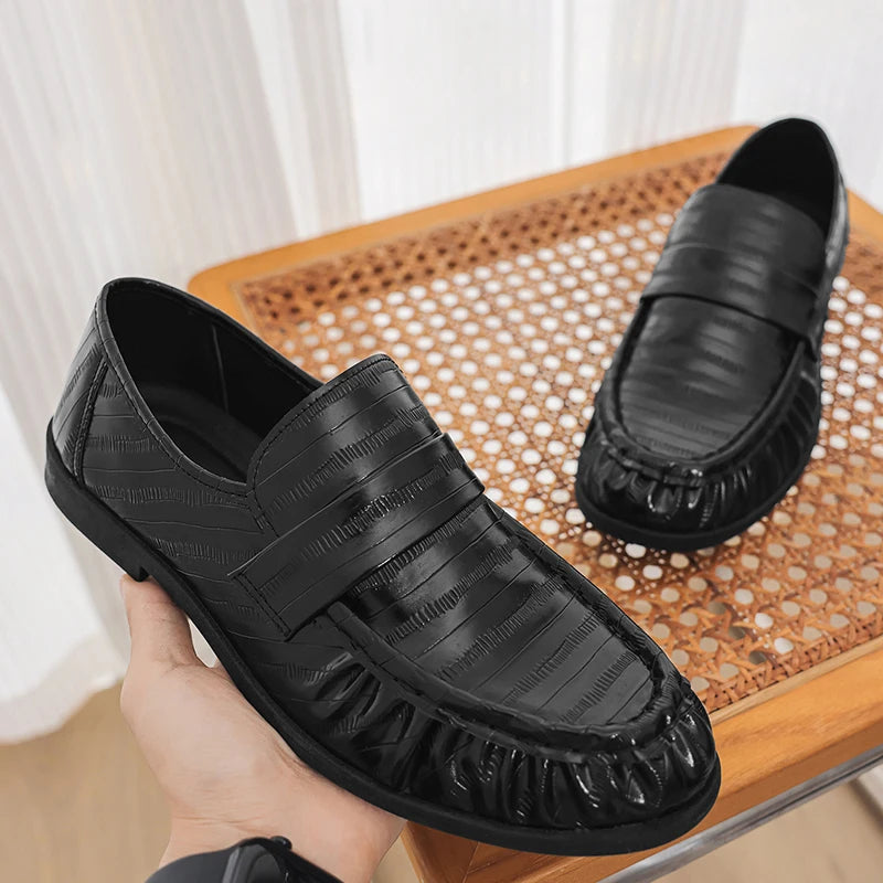 Stilista - Men's Textured Slip-On Loafers for Business & Casual Wear - Ashour Shoes