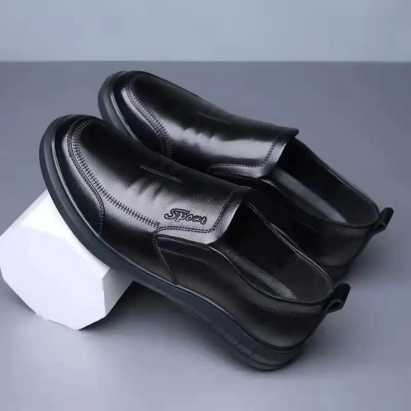 Libero - Hands free Lightweight slip-On Men's Leather Shoes - Ashour Shoes