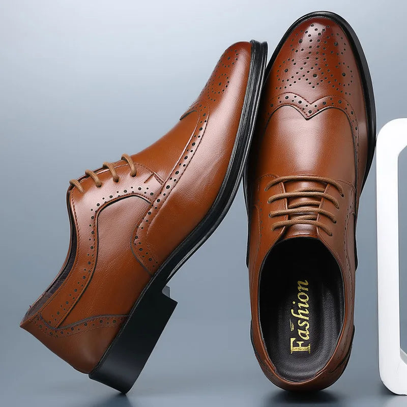 Povi - Affordable Brogue derby dress shoes for men - Ashour Shoes