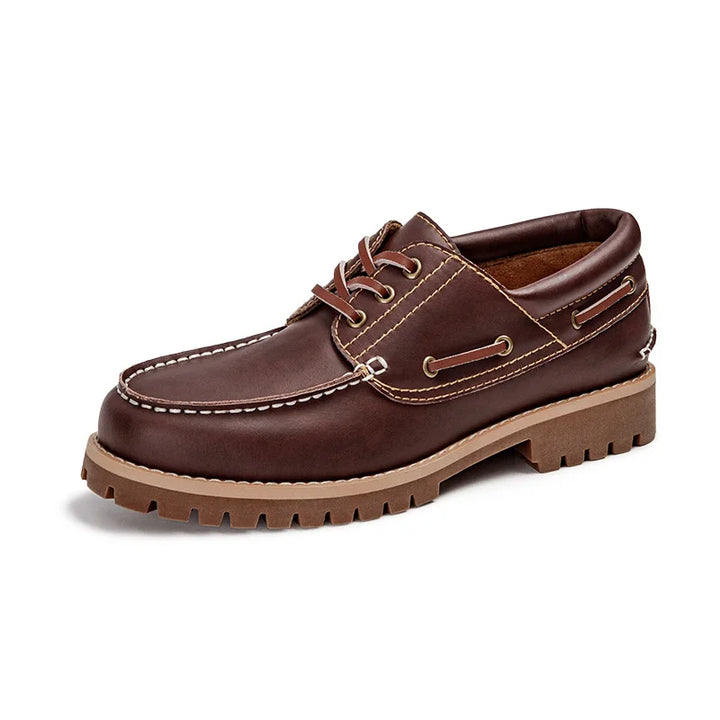 Robusto - Men's Rugged Leather Boat Shoes - Ashour Shoes
