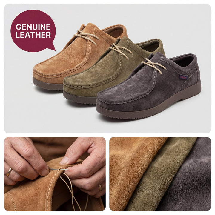 Artigiano - Men's Casual Pig Suede Lace-Up Moccasin Loafers