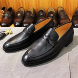 Stile - Men's Textured Genuine Leather Penny Loafers - Ashour Shoes