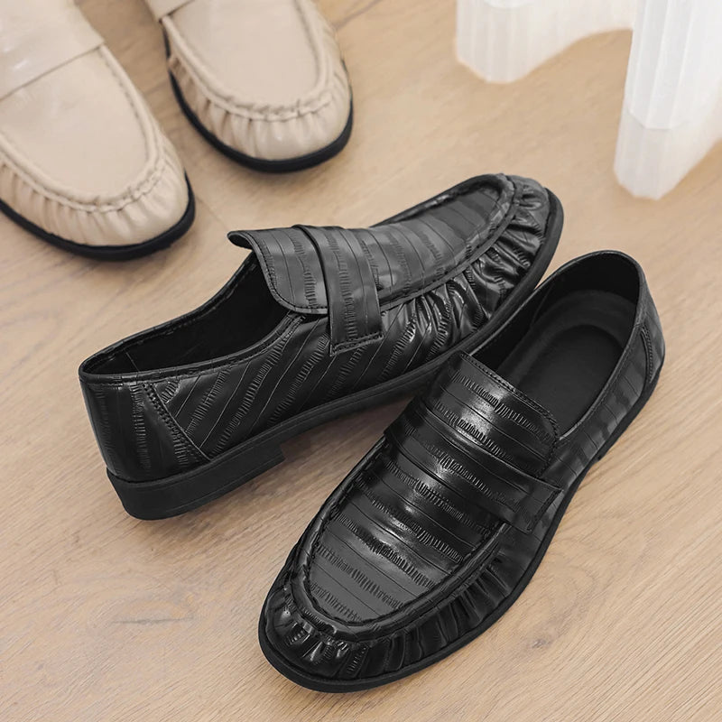 Stilista - Men's Textured Slip-On Loafers for Business & Casual Wear - Ashour Shoes