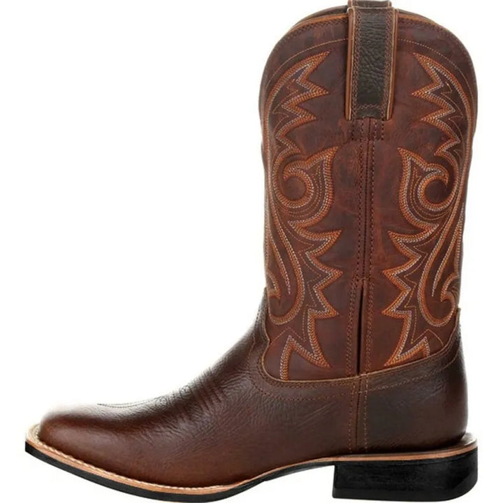 IL Ovest - Western Style Cowboy Motorcycle Boots For Men