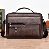 Weix - Men's Casual Flap Messenger Bag Crossbody Leather Shoulder Bag - Ashour Shoes