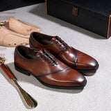 Finalità - Luxury Leather Oxford Dress shoes for men (Unique Cap front) - Ashour Shoes