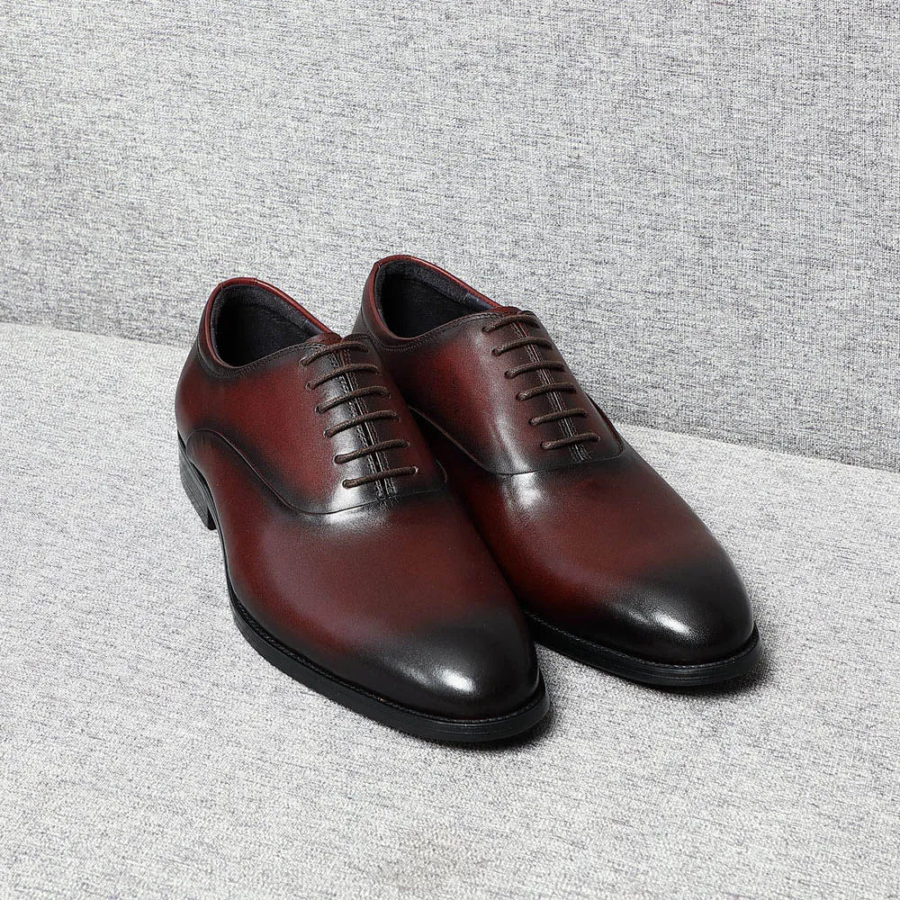 Rosso C4 - A classic red bottom oxford leather shoes for men (brogue) - Ashour Shoes